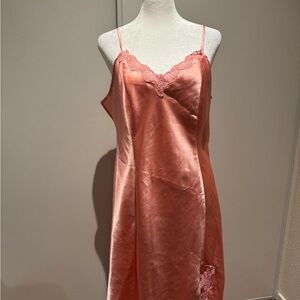 Delicates Coral Satin Chemise